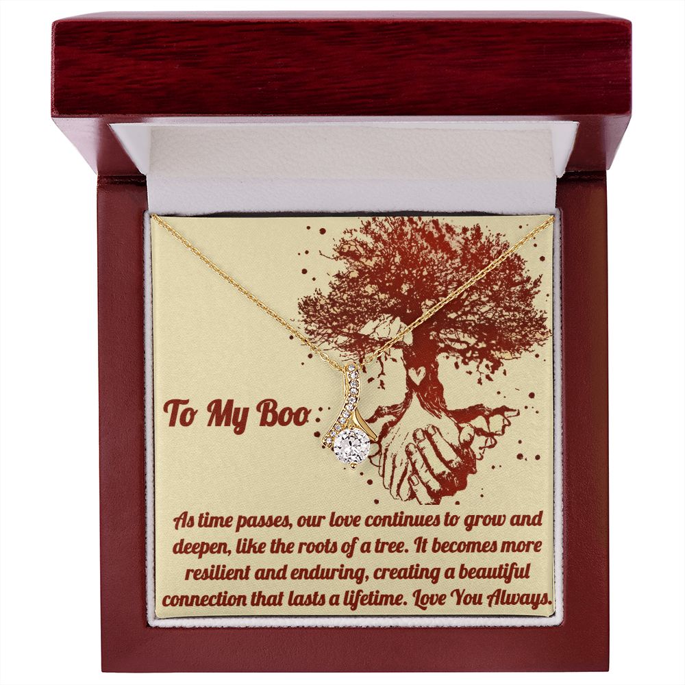 Too My Boo Love Grows Necklace - 14K White Gold Over Stainless Steel