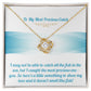 To My Most Precious Catch Necklace - 14K White Gold Over Stainless Steel